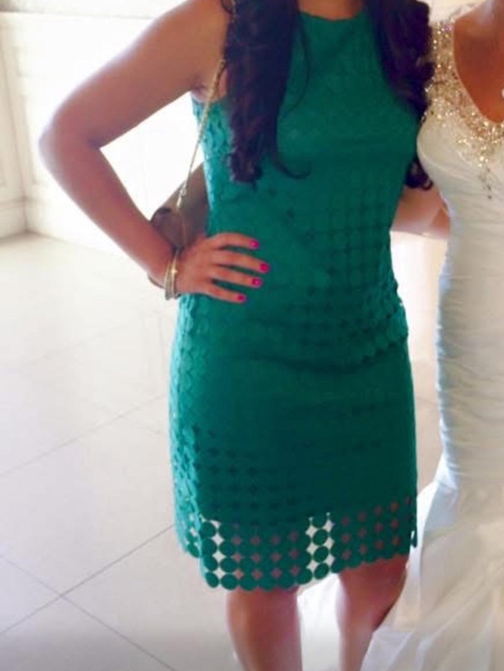 Julia Jordan Embroidered Overlay Dress Dress
